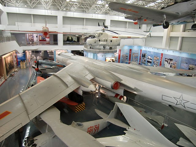 Inside the new building of the China Aviation Museum