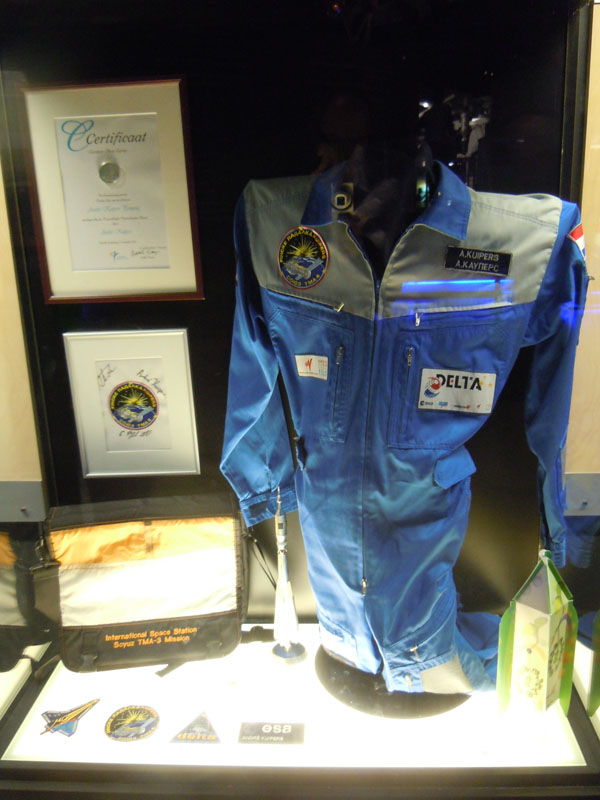 Dutch Astronaut Andr Kuipers first flight ISS spacesuit in Space Expo