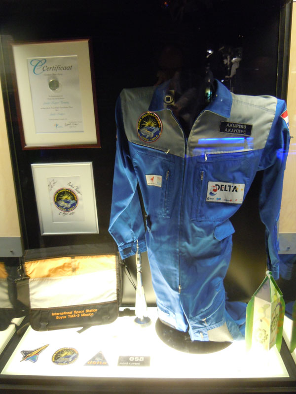 Dutch Astronaut Andr� Kuipers first flight ISS spacesuit in&nbsp;Space Expo