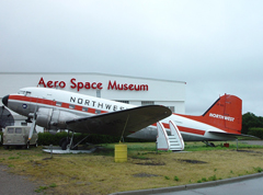 Douglas D-3 CF-BZI in front of Aero Space Museum, Calgary